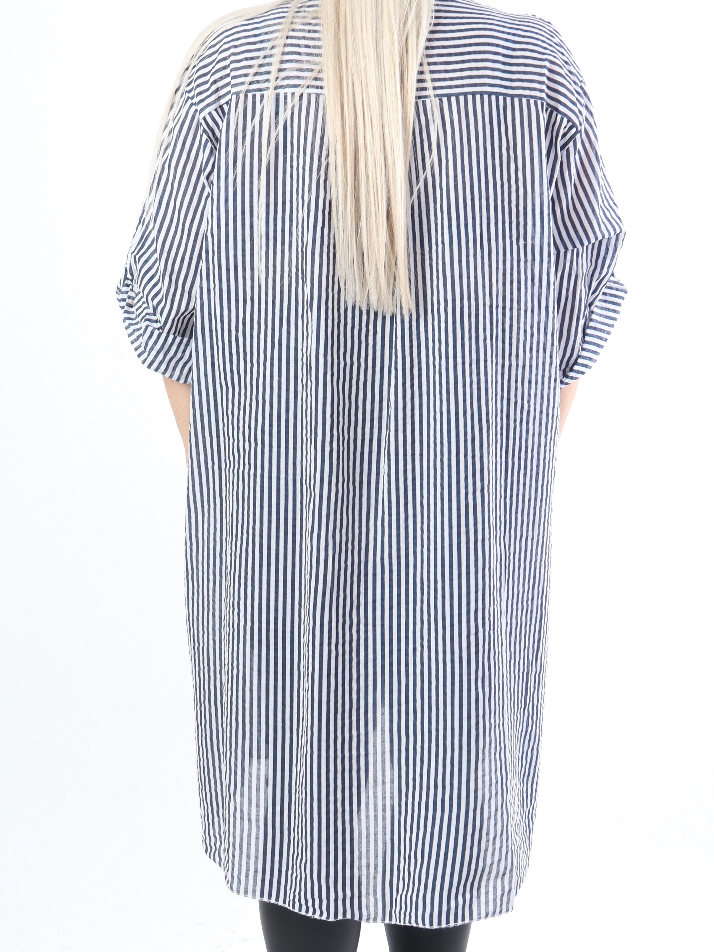 Bellis - Djärv plus size skjorta i bäck och våg - Orange